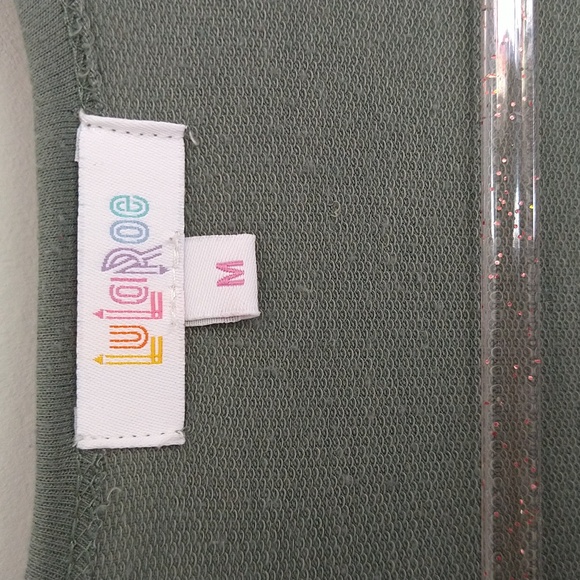 Lularoe Simply Comfortable Green Open Duster Cardigan With Pockets - Picture 9 of 9